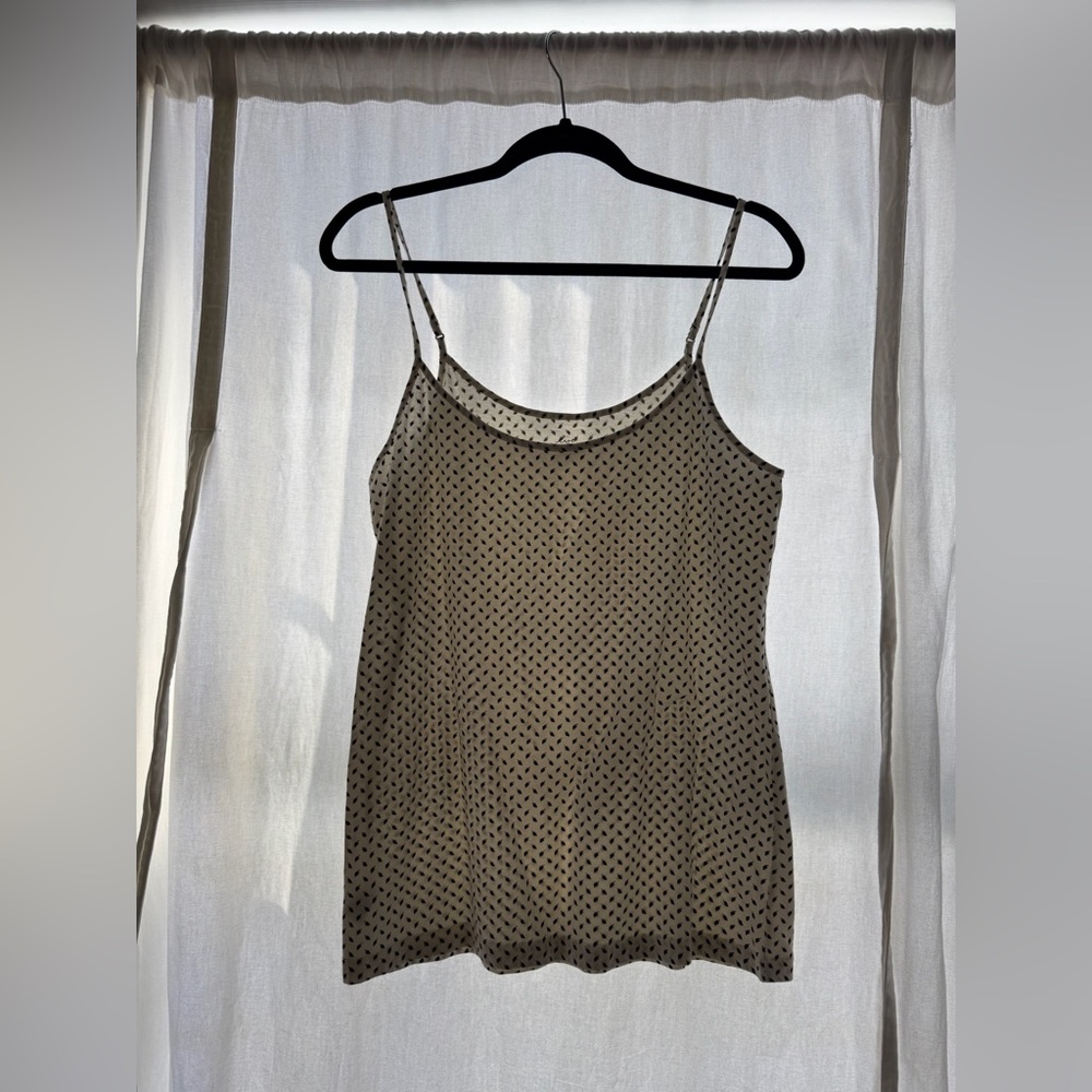 LOFT off-white and black patterned camisole - Picture 3 of 10